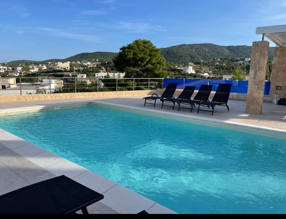 Souvala /Aegina. Excellent Location Luxury Villa. Vathí Exterior foto